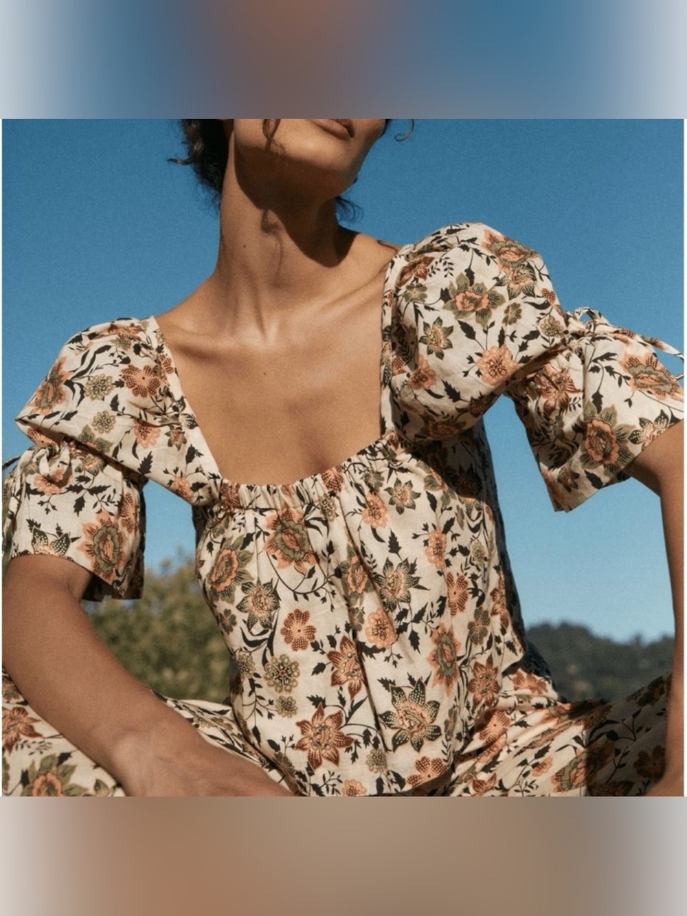 Juillet Topanga Peasant Top in Ooona Print - Size XS